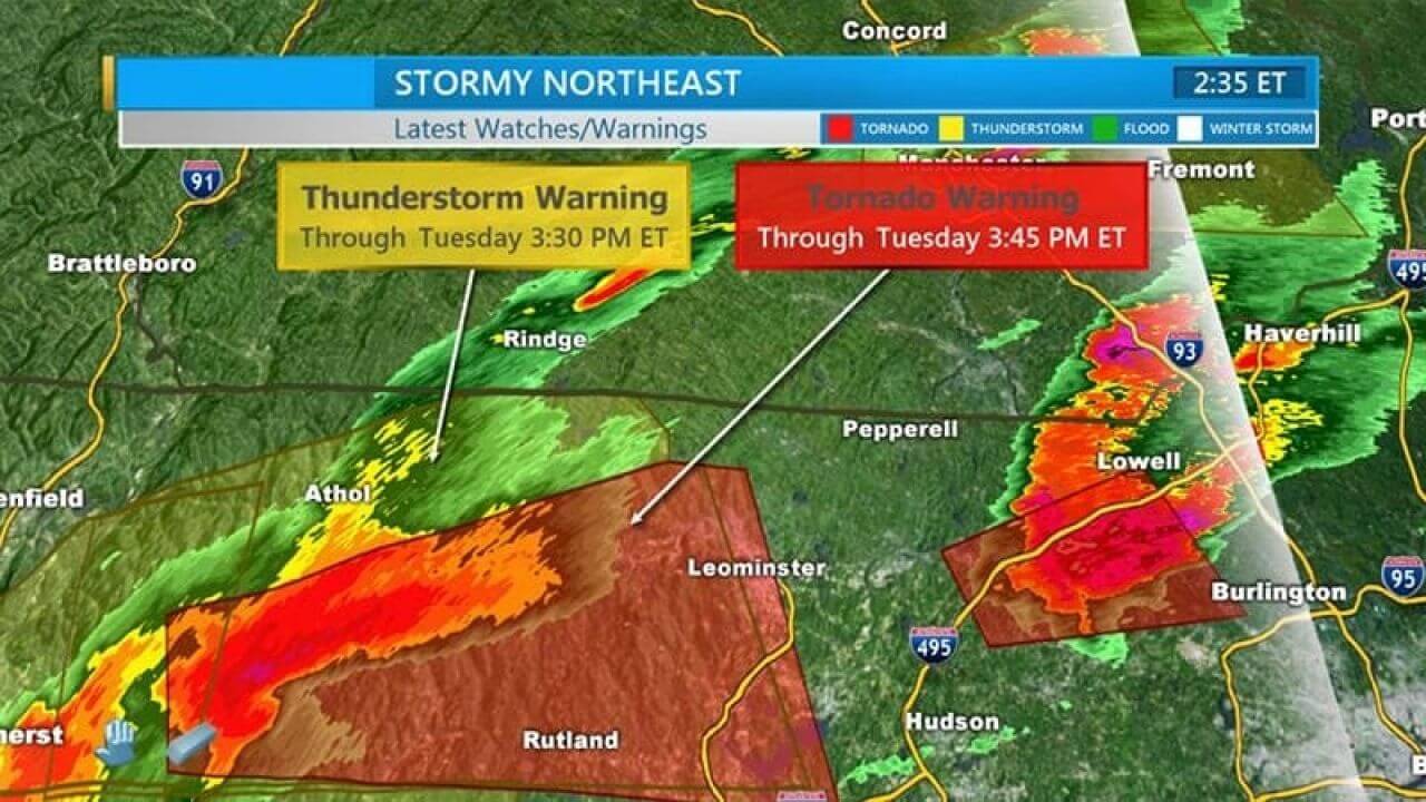 Storm warnings as seen using Max Storm