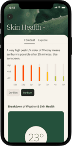 Skin Health on The Weather Channel app