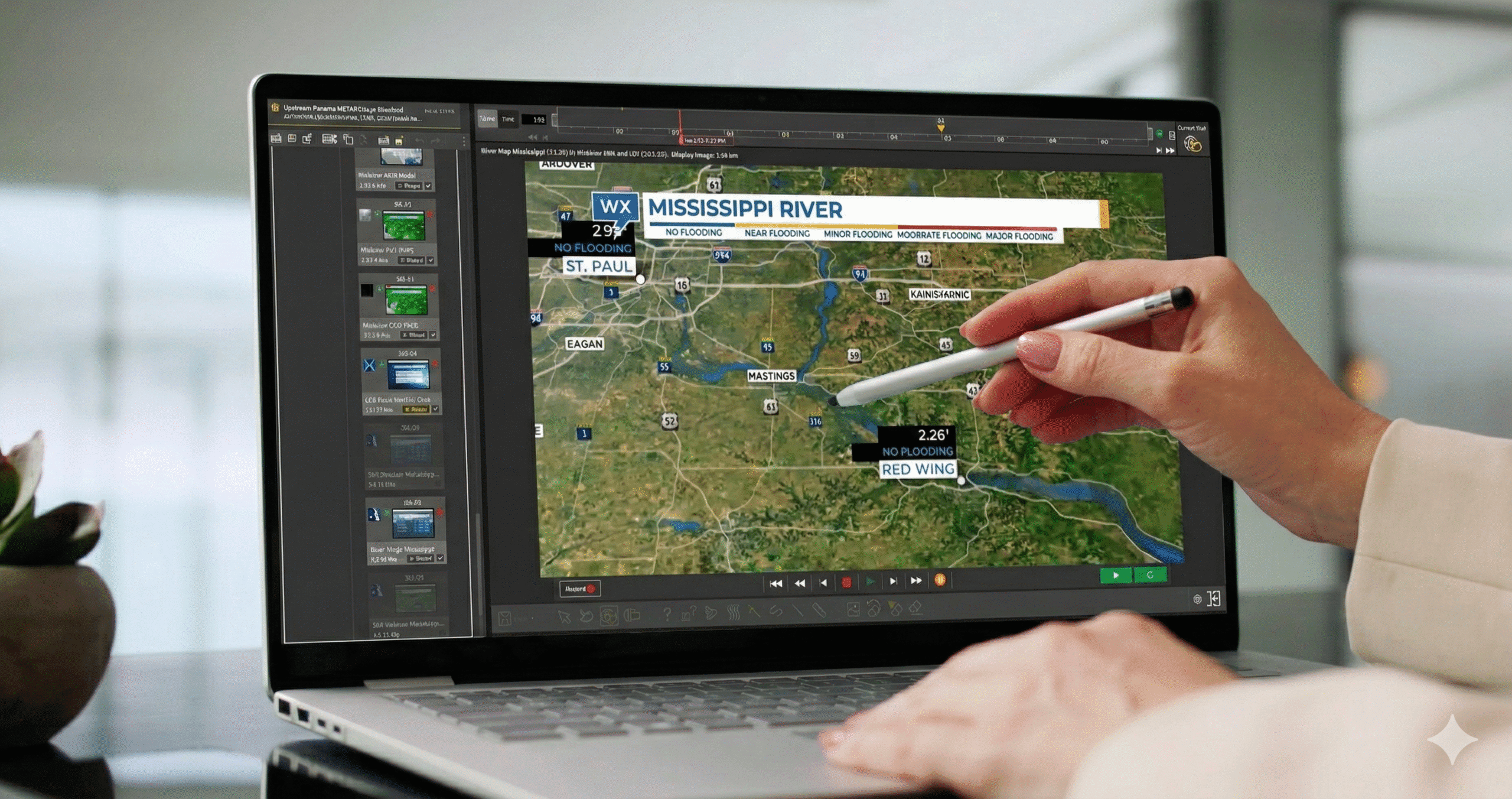 Using Max on a laptop to develop a weather map