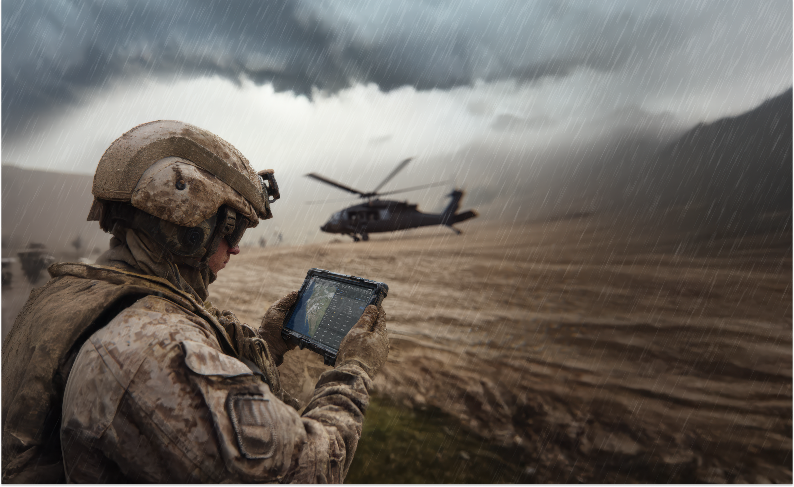 Troop with ATAK device
