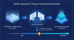 By pointing our Dynamic Tiler at deep S3 archives, SSDS dynamically generates tile pyramids from historical source files on the fly.